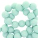 Acrylic beads 4mm round Matt Soft turquoise blue